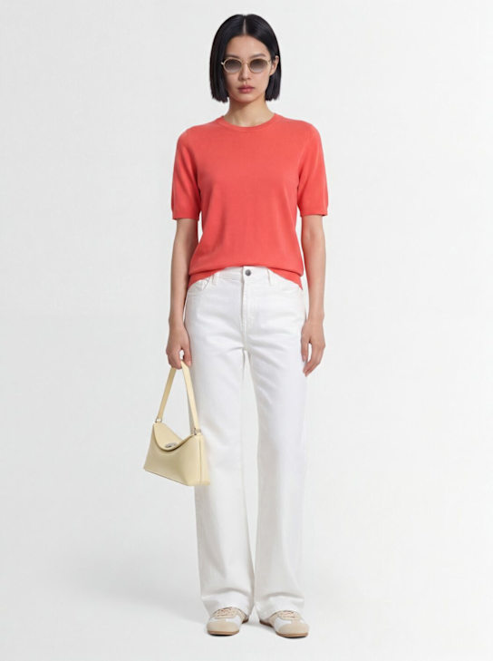 Kujten: Salia short sleeve sweater - Naranja - women_1 | Luisa Via Roma