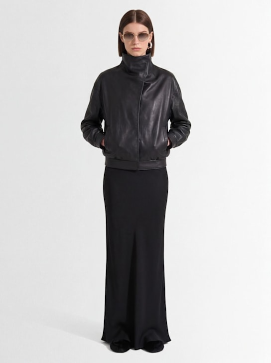 Diana Milkanova: High-neck leather jacket - women_1 | Luisa Via Roma