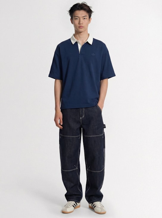 adidas Originals: Essentials polo - 蓝色 - men_1 | Luisa Via Roma