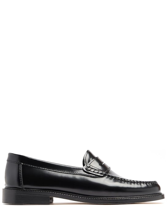 Vinny's: Yardee embossed leather loafers - 黑色 - men_0 | Luisa Via Roma