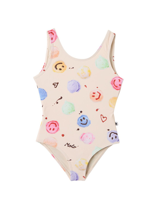 Molo: Printed recycled one piece swimsuit - 多色 - kids-girls_0 | Luisa Via Roma