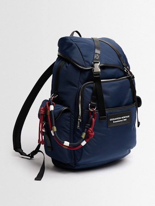 Dsquared2: 尼龙背包 - 海军蓝 - men_1 | Luisa Via Roma
