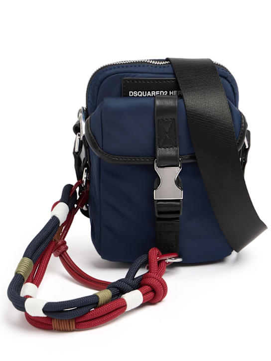 Dsquared2: 尼龙斜挎包 - 海军蓝 - men_0 | Luisa Via Roma