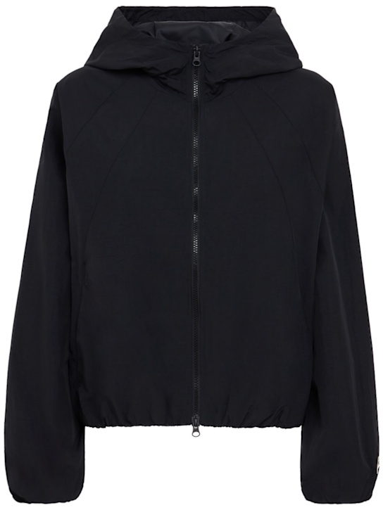 Nike: Hooded lightweight taffeta jacket - Black/Chalk - women_0 | Luisa Via Roma