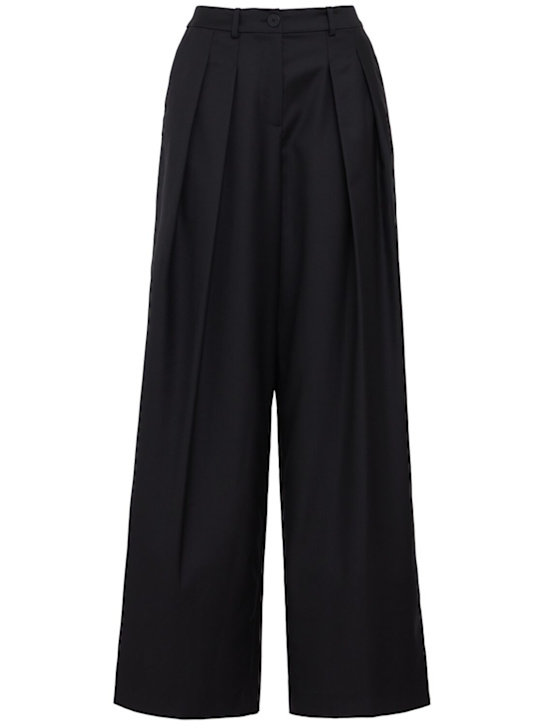 Marcell Pustul: Oversize wide-leg suit pants - ブラック - women_0 | Luisa Via Roma