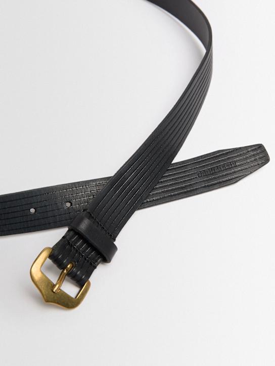 Dsquared2: Leather belt - Black - men_1 | Luisa Via Roma