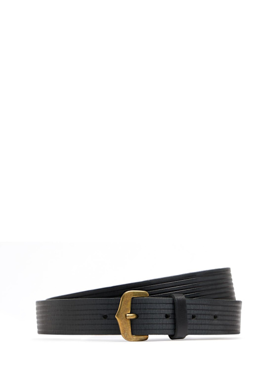 Dsquared2: Leather belt - Black - men_0 | Luisa Via Roma
