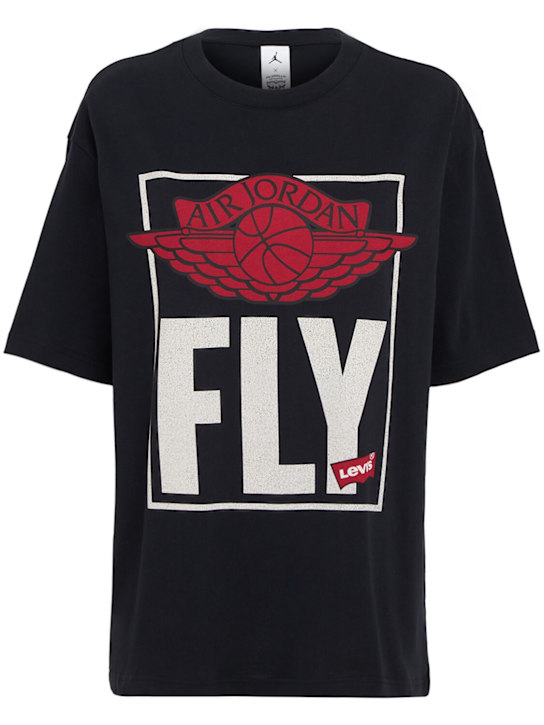 Jordan: M J Levi's t-shirt - 黑色 - women_0 | Luisa Via Roma