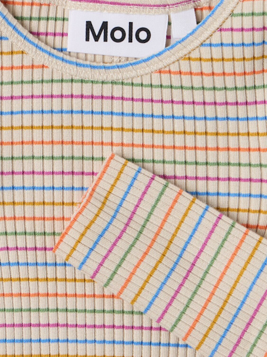 Molo: Long-sleeve cotton blend t-shirt - 多色 - kids-girls_1 | Luisa Via Roma