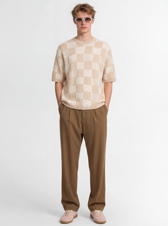 Laneus: 棉混纺针织T恤 - 米黄色 - men_1 | Luisa Via Roma