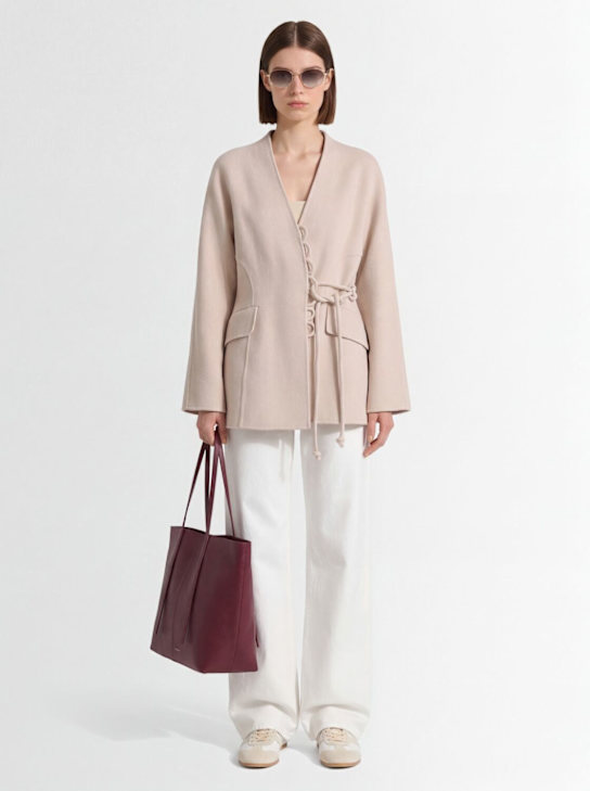 By Malene Birger: Lalou wool wrap jacket - White - women_1 | Luisa Via Roma