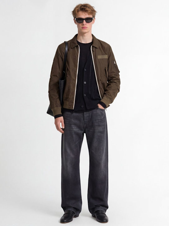 Sacai: Treated nylon twill jacket - D/Khaki - men_1 | Luisa Via Roma
