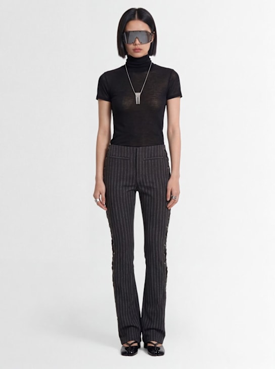 Ann Demeulemeester: Kel pinstriped skinny pants - women_1 | Luisa Via Roma