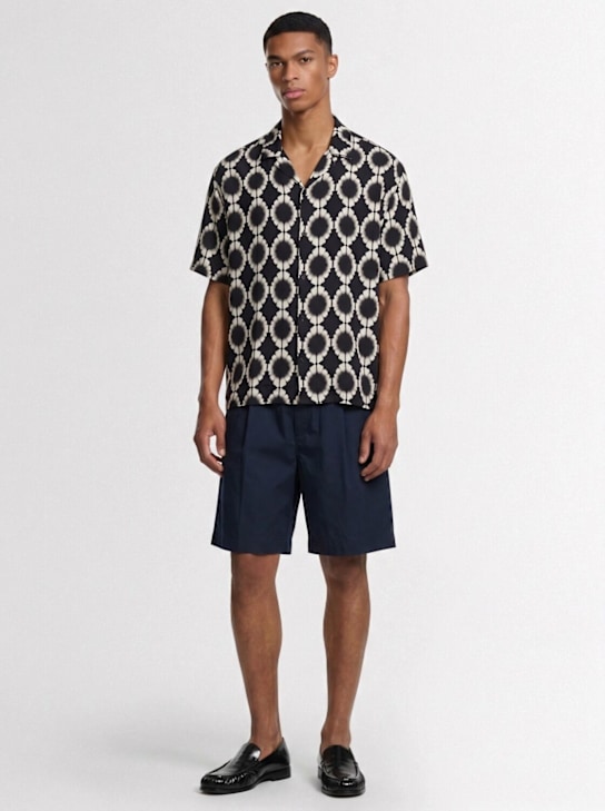 Laneus: Cotton shorts - Navy - men_1 | Luisa Via Roma