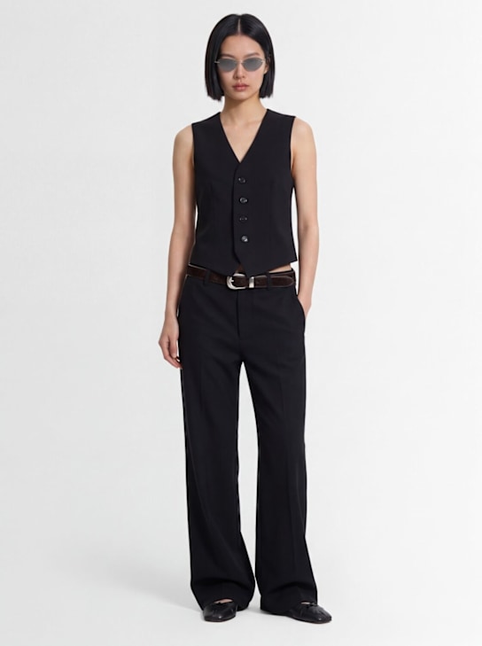 Ann Demeulemeester: Buttoned cotton vest - Noir - women_1 | Luisa Via Roma