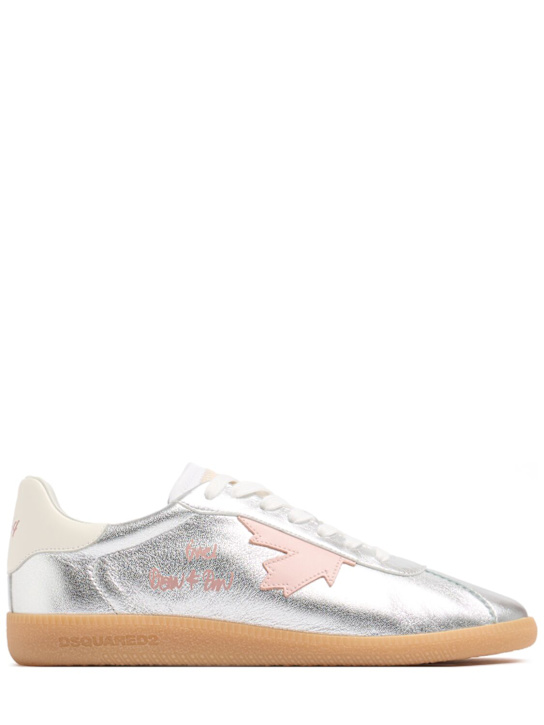 Dsquared2: Dsquared2 Rebel金属色效果运动鞋 - 银色 - women_0 | Luisa Via Roma