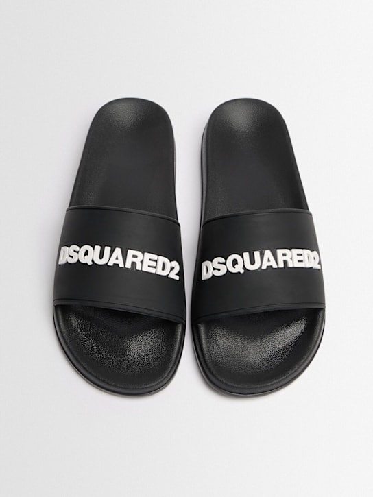 Dsquared2: 橡胶凉拖 - 黑色 - men_1 | Luisa Via Roma