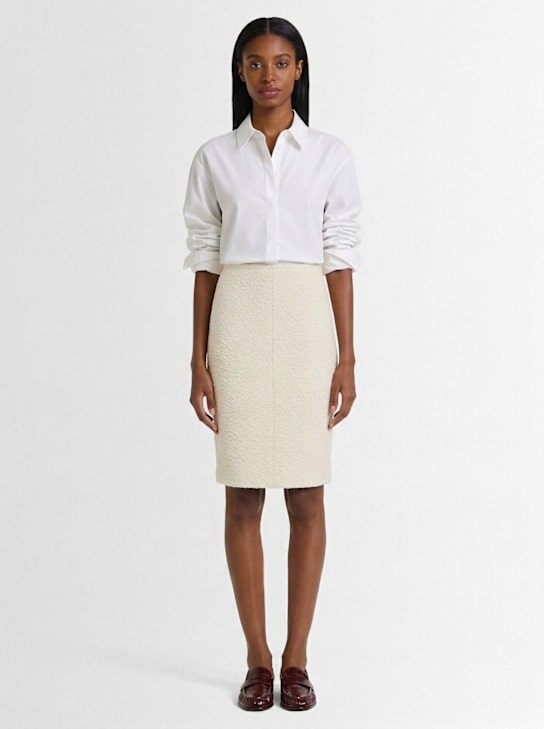 The Row: Jupe en mélange de laine Malva - Ivoire - women_1 | Luisa Via Roma
