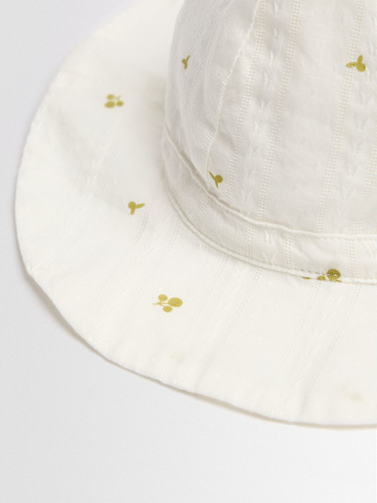 Petit Bateau: Printed cotton hat - 米黄色 - kids-girls_1 | Luisa Via Roma