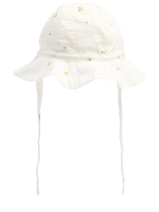 Petit Bateau: Printed cotton hat - 米黄色 - kids-girls_0 | Luisa Via Roma