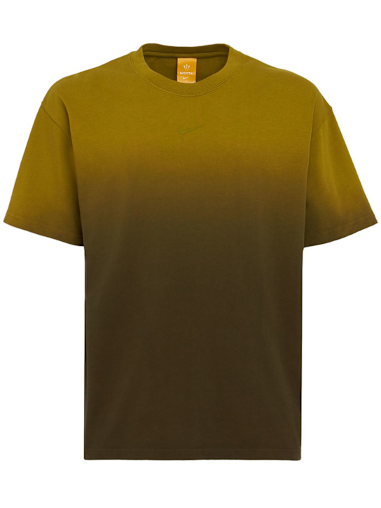 Nike: Nocta short sleeve t-shirt - Moss/Medium Oli - men_0 | Luisa Via Roma