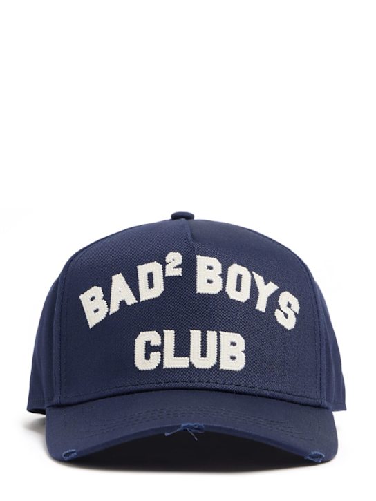 Dsquared2: 棉质棒球帽 - 海军蓝 - men_0 | Luisa Via Roma