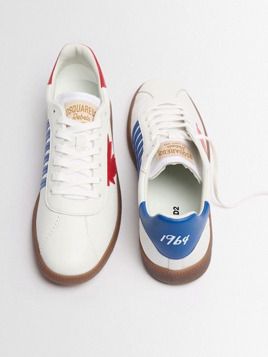 Dsquared2: Logo皮革&聚酯运动鞋 - 多色 - men_1 | Luisa Via Roma