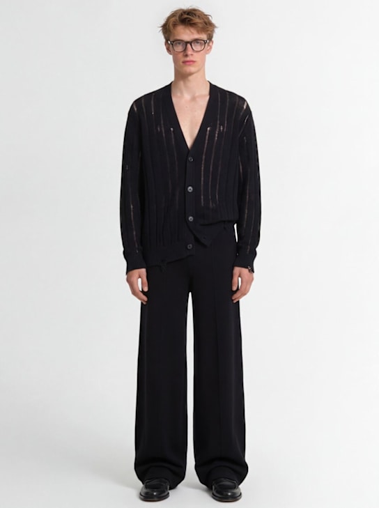 Laneus: Knitted pants - ネロ/ブラック - men_1 | Luisa Via Roma