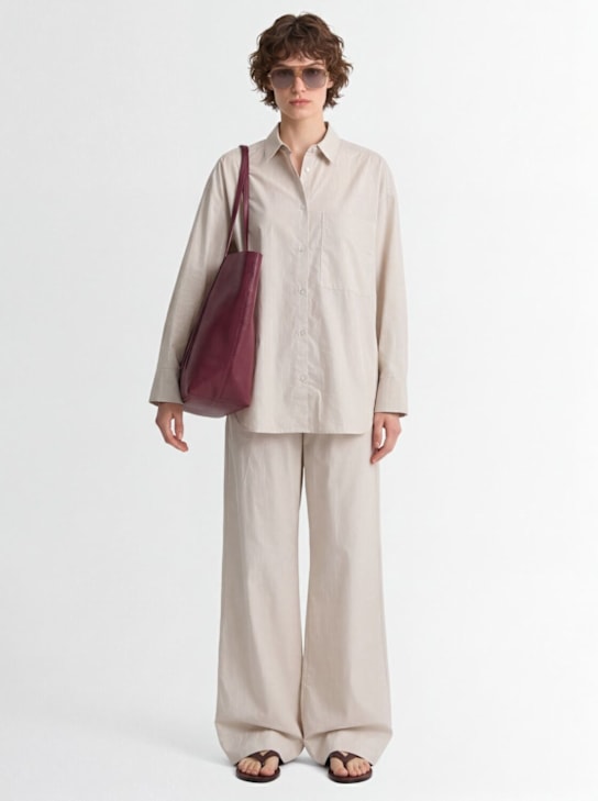 By Malene Birger: Cabello striped wide pants - ベージュ/マルチカラー - women_1 | Luisa Via Roma