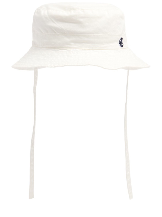 Petit Bateau: Cotton hat - Beige - kids-girls_0 | Luisa Via Roma