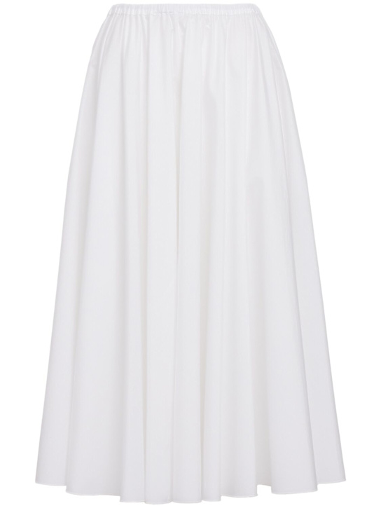 Fabiana Filippi: Poplin midi skirt - Bianco - women_0 | Luisa Via Roma
