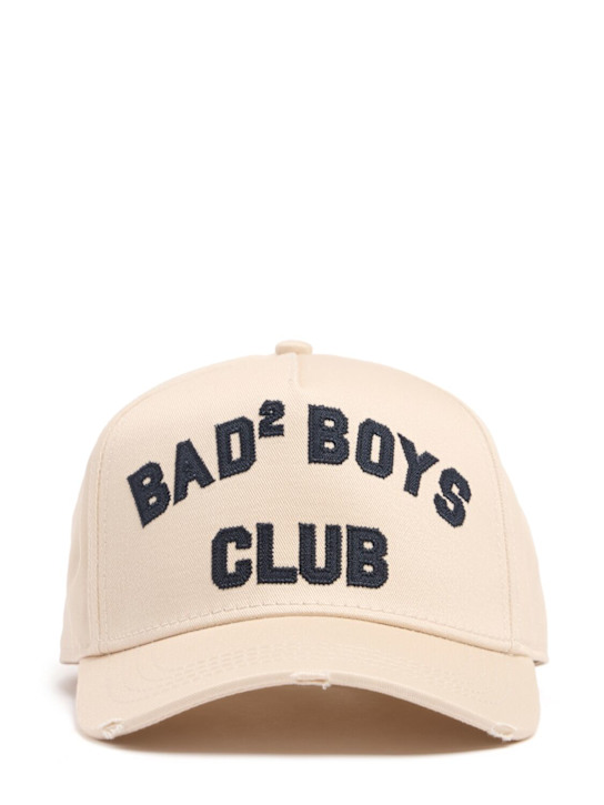 Dsquared2: 棉质棒球帽 - 白色 - men_0 | Luisa Via Roma