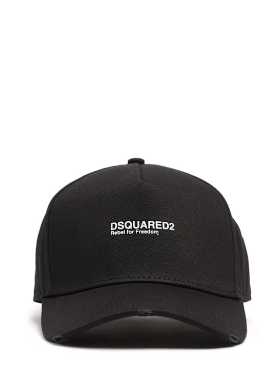 Dsquared2: Logo棒球帽 - 黑色 - men_0 | Luisa Via Roma