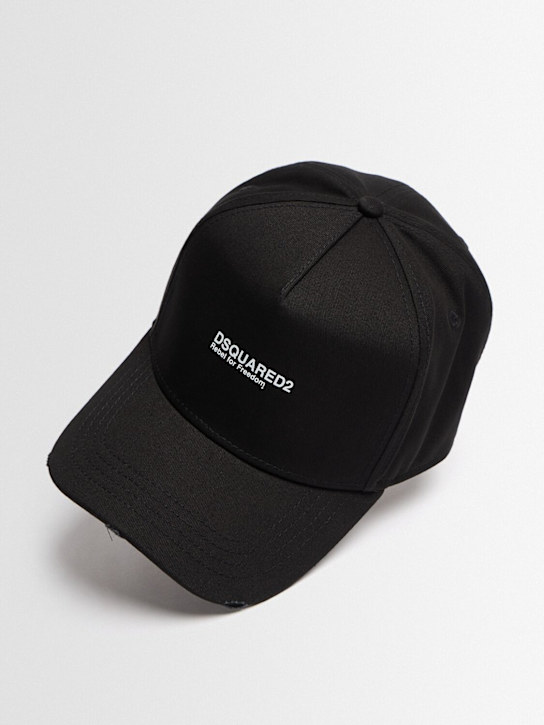 Dsquared2: Logo棒球帽 - 黑色 - men_1 | Luisa Via Roma