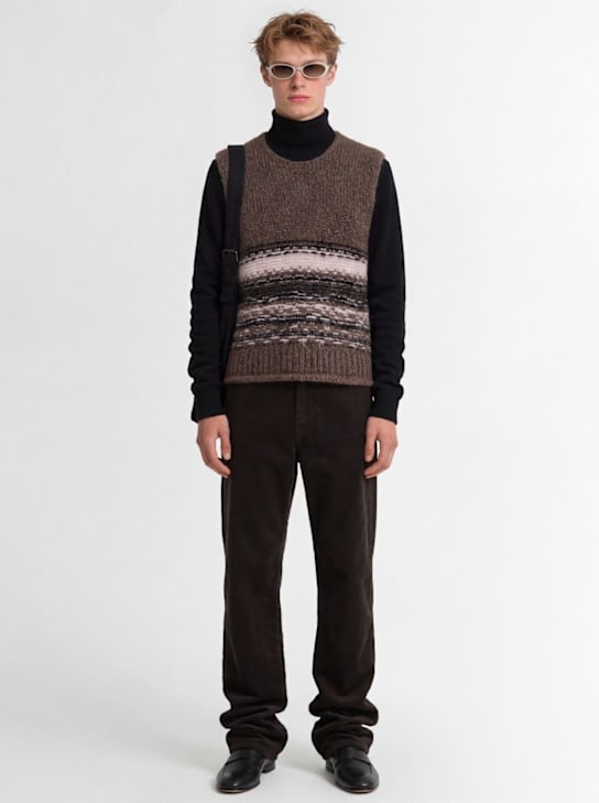 Our Legacy: Mohair blend vest - Brown - men_1 | Luisa Via Roma