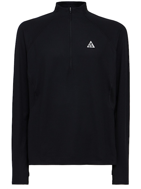 Nike: ACG Dri-FIT mid-layer Trail Running tee - Black/Black/Sum - men_0 | Luisa Via Roma
