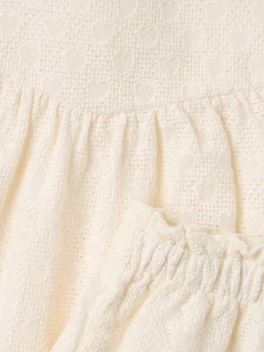 Petit Bateau: Cotton poplin shirt & shorts - 米黄色 - kids-girls_1 | Luisa Via Roma