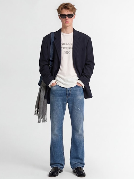 Acne Studios: 2020m denim jeans - Mid Blue - men_1 | Luisa Via Roma