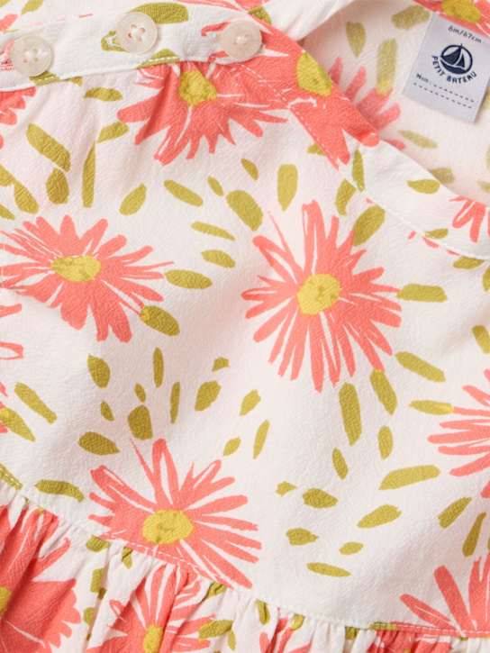 Petit Bateau: Cotton printed shirt - Bei/Multi - kids-girls_1 | Luisa Via Roma