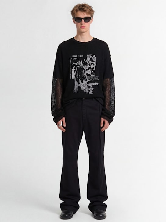 Ann Demeulemeester: Michael五个口袋舒适版型长裤 - 黑色 - men_1 | Luisa Via Roma
