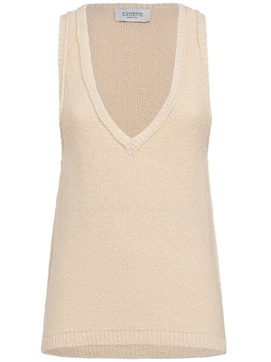 Laneus: 针织V领背心 - Panna/Cream - women_0 | Luisa Via Roma