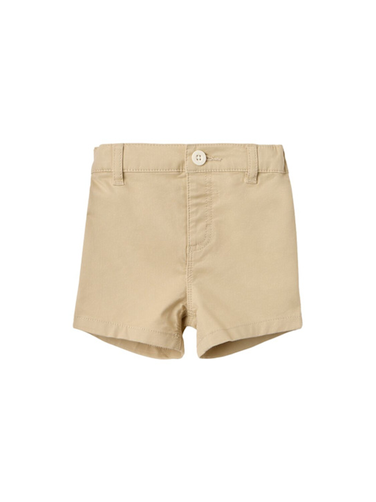 Petit Bateau: Cotton shorts - Beige - kids-boys_0 | Luisa Via Roma