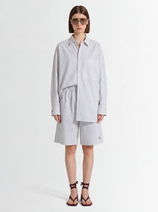 By Malene Birger: Siona shorts - ブラック/ホワイト - women_1 | Luisa Via Roma