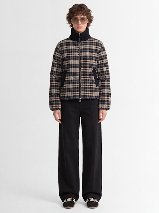 Varley: Bryony短款蓬松夹克 - Navy Check - women_1 | Luisa Via Roma