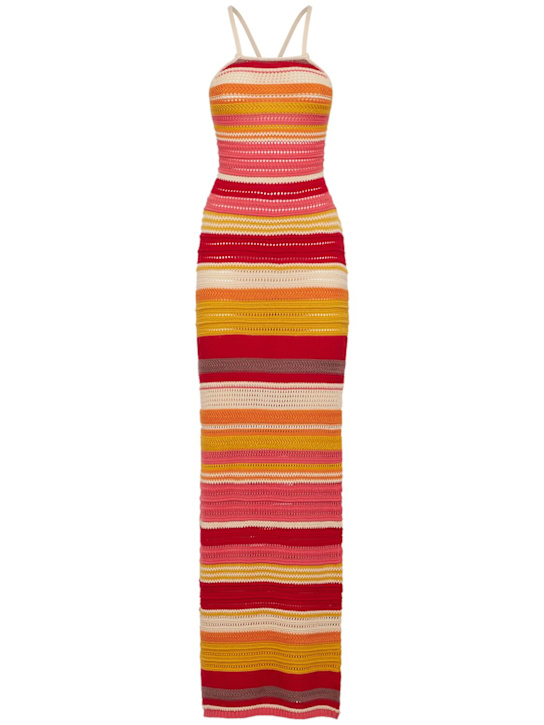 Laneus: Knitted dress - Pink-multi - women_0 | Luisa Via Roma