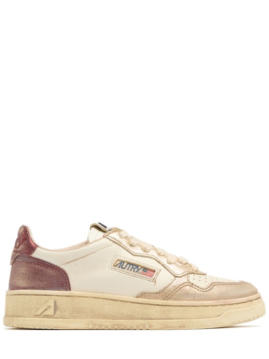 Autry: Super Vintage Low sneakers - Platinum/Violet - women_0 | Luisa Via Roma
