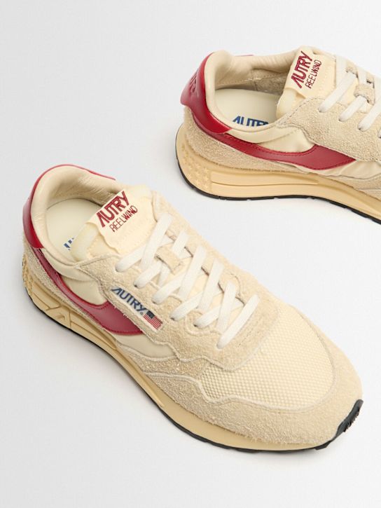 Autry: Reelwind低帮运动鞋 - 淡褐色/红色 - men_1 | Luisa Via Roma