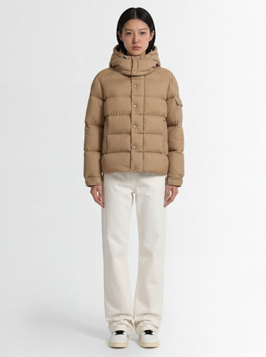 Moncler: Moncler Maya 70 tech down jacket - Beige - women_1 | Luisa Via Roma