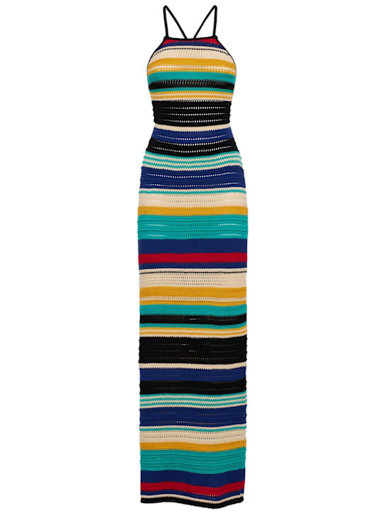 Laneus: Knitted dress - Black-multi - women_0 | Luisa Via Roma