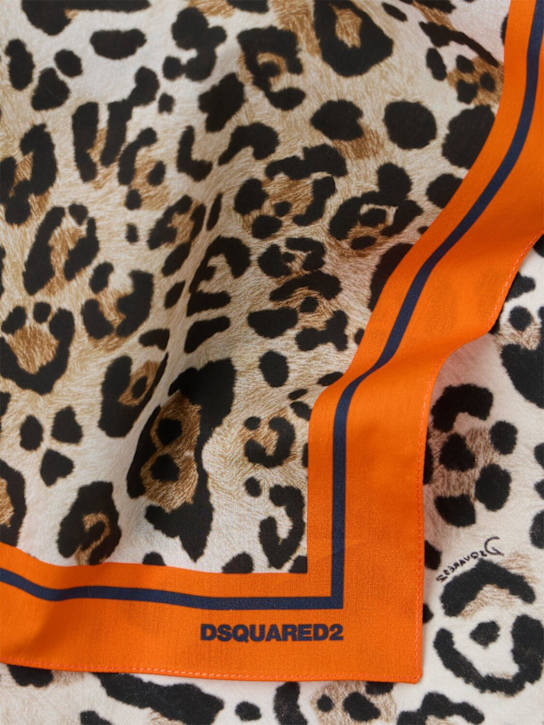 Dsquared2: Wild2豹纹印花棉质围巾 - 兽纹 - women_1 | Luisa Via Roma